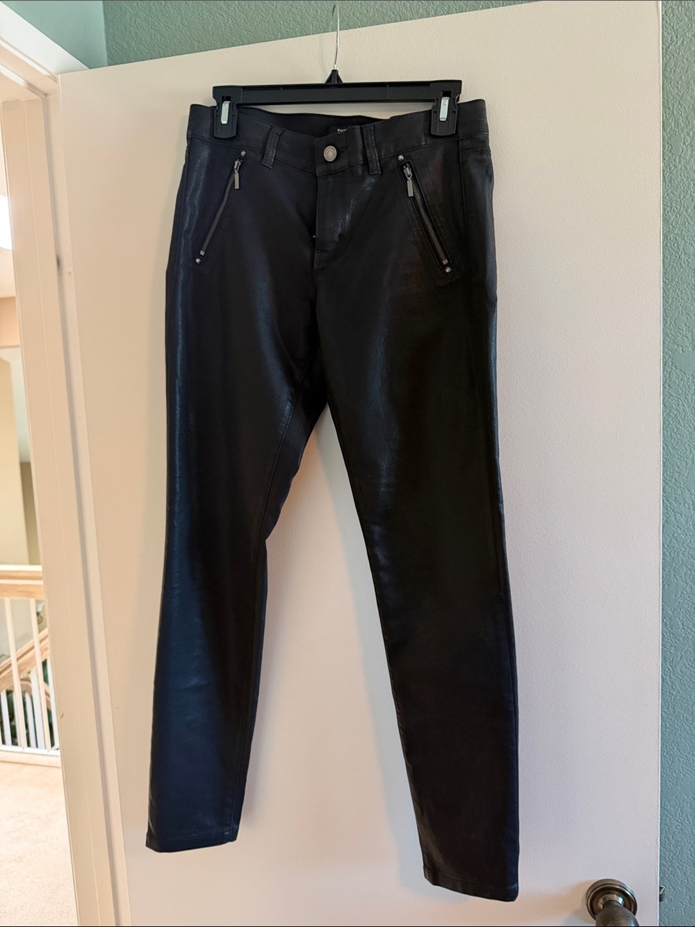 White House Black Market Black coated Skinny Jeans
